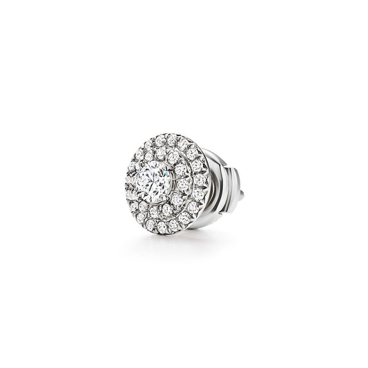 18K Tiffany Soleste Diamonds White Gold Earrings