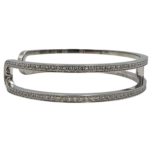18K Ever Chain D¡¯ancre Cuff Diamond Hermes Bracelet
