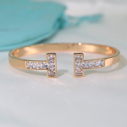 18K Tiffany Diamond Square Bracelet