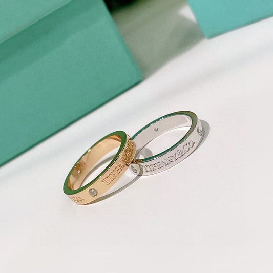 18K Rose Gold Tiffany Wedding Ring