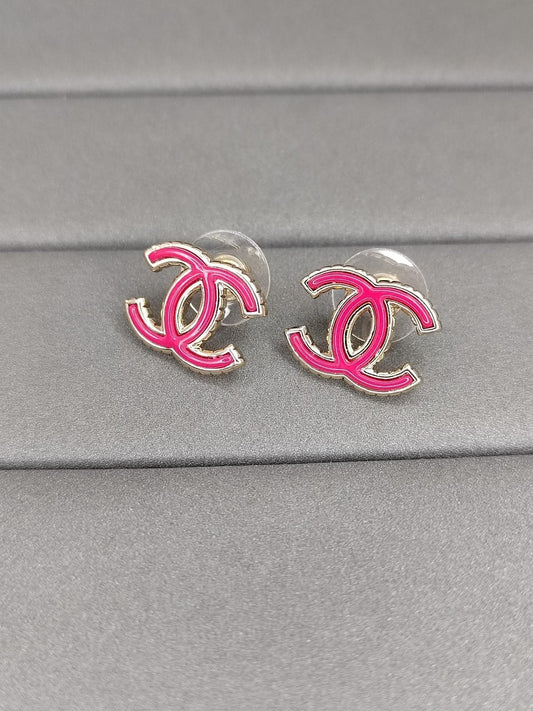 18K Chanel Pink Earrings