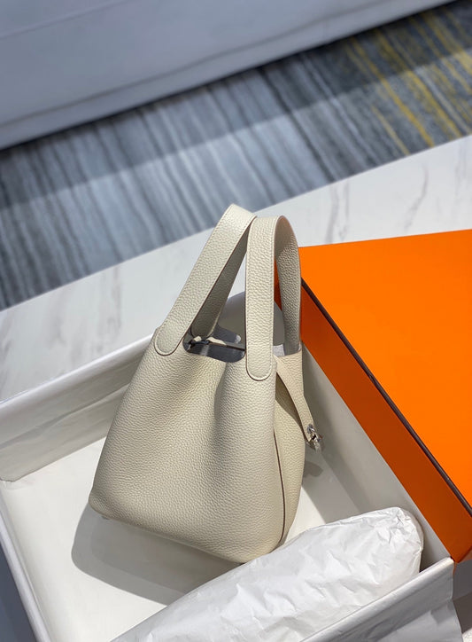 HERMES picotin lock 18 ivory togo shw