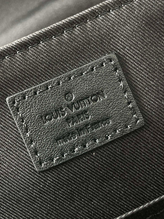 LOUIS VUITTON MESSENGER VOYAGER PM 33 IN GUN METAL MONOGRAM ECLIPSE CANVAS