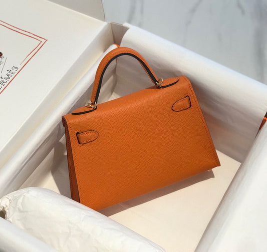 HERMES KELLY MINI 20 ORANGE EPSOM GOLD HARDWARE