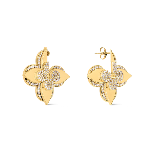 18K Louis Vuitton Medaillon Earrings