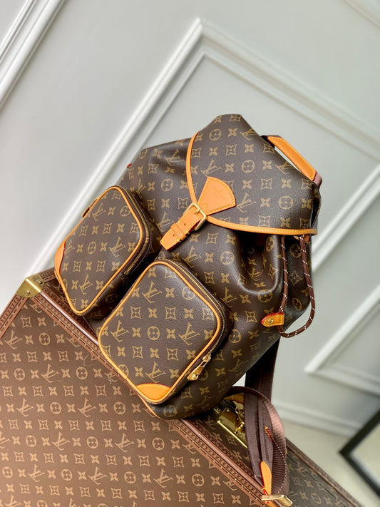 LOUIS VUITTON MONTSOURIS CARGO BACKPACK 40 IN BROWN MONOGRAM LAMBSKIN