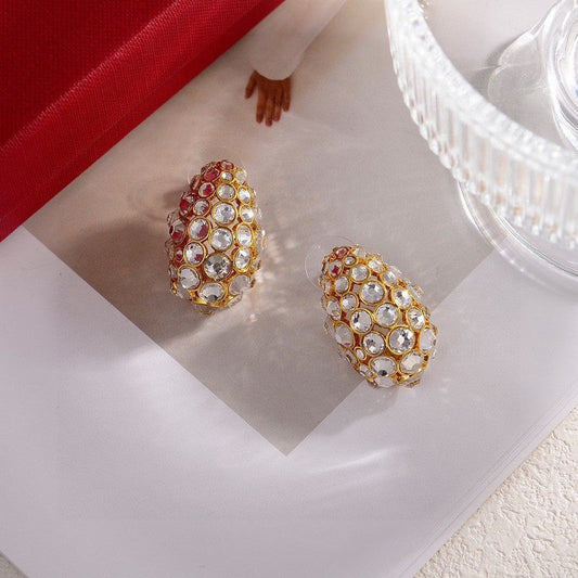 18K Valentino Crystal Earrings