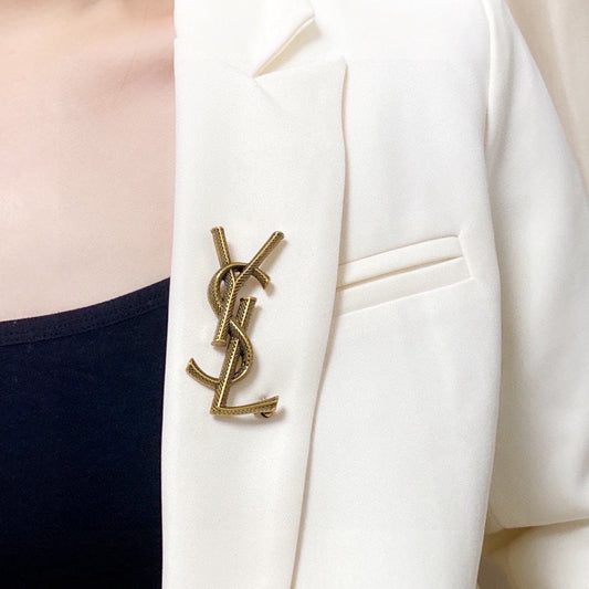 18K YSL Classic Brooch