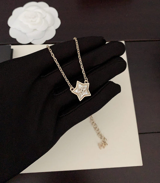 18K Chanel Star Pearl Necklace