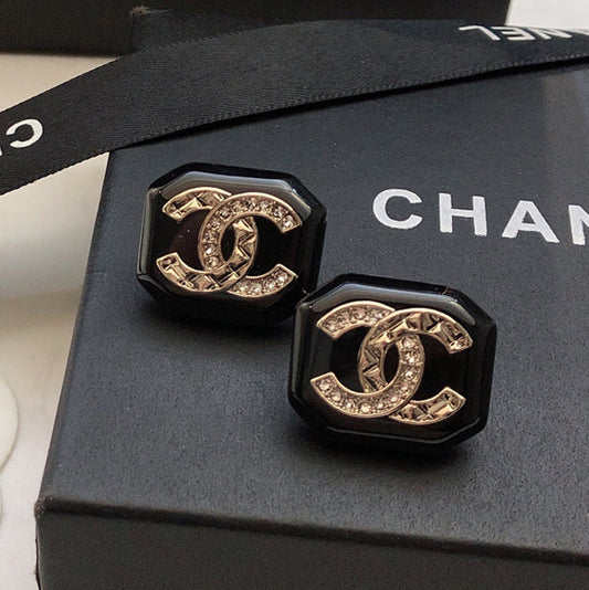 18K Chanel Resin Earrings