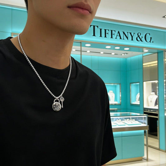 18K Return to Tiffany 1837 Lock Necklace