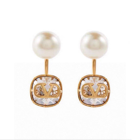 18K Valentino Crystal Earrings