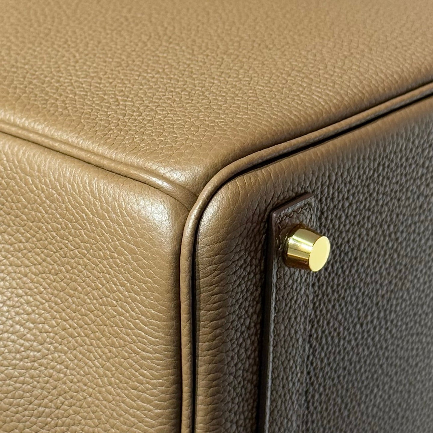 HERMES 25S BIRKIN 25 IN DARK BROWN CALFSKIN GOLD HARDWARE