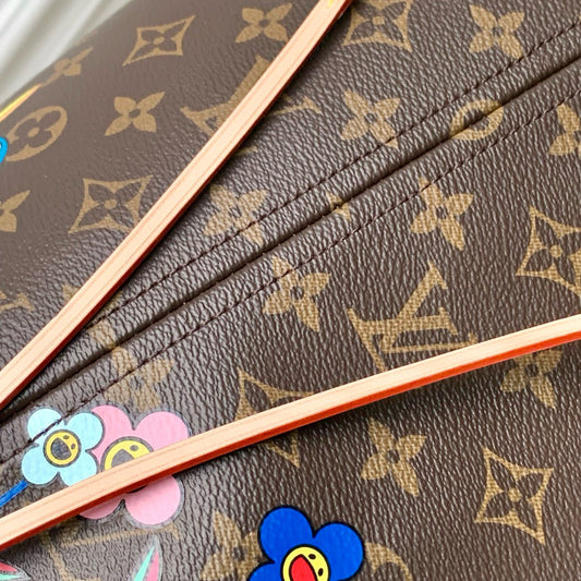 LOUIS VUITTON NEVERFULL TOTE BAG 31 IN MULTICOLOR FLORAL CANVAS