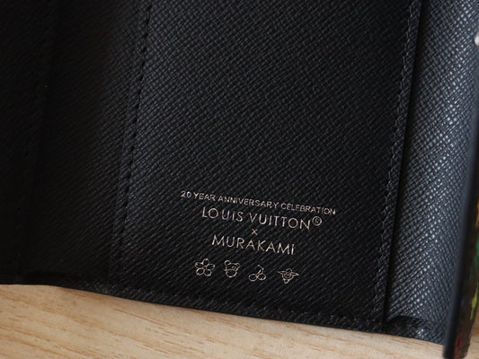 LOUIS VUITTON ROSALIE ZIPPY 12 IN BLACK MIX COLORFUL CALFSKIN