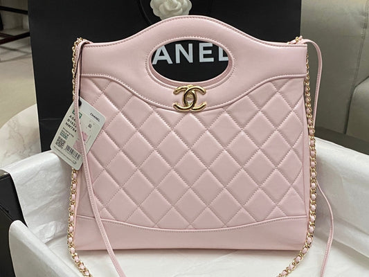 CHANEL SMALL 30 SHOPPING BAG IN LIGHT PINK CALFSKIN