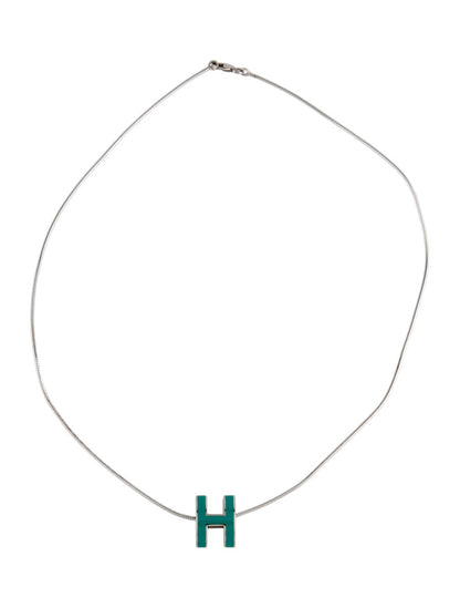18K Mini Pop Hermes Green Necklace