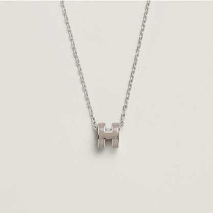 18K Mini Pop Hermes Grey Necklace