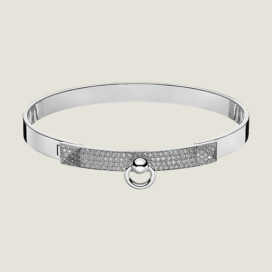 18K Collier De Chien Diamond Hermes Bracelet