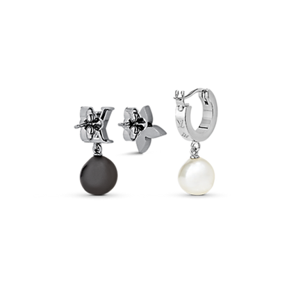 18K Louis Vuitton Monogram Pearls Earrings