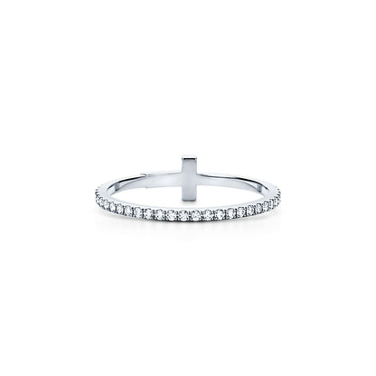 18K Tiffany Diamond Wire  Ring