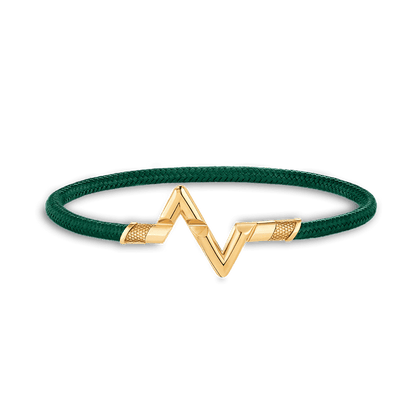18K Louis Vuitton Volt Upside Down Play Green Bracelet