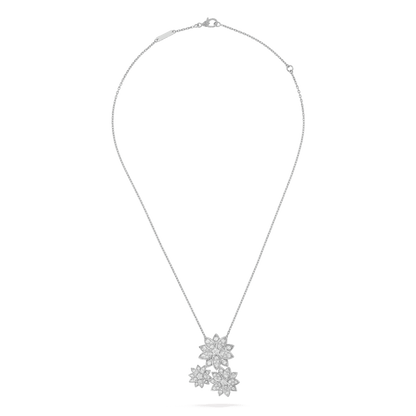 18K Three Flowers Lotus Necklace