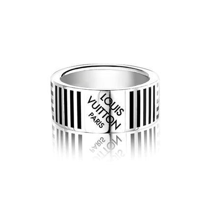 18K Louis Vuitton Damier Black Ring