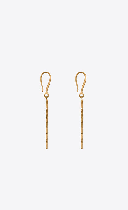 18K YSL Monogram Palmier Statement Earrings