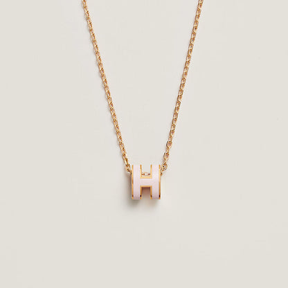 18K Mini Pop Hermes Pink Necklace