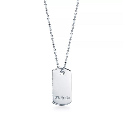 18K Tiffany 1837 Tag Pendant Necklace