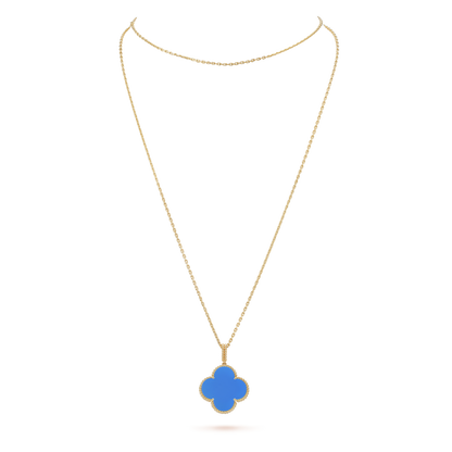 18K Magic Alhambra Agate Clover Necklace