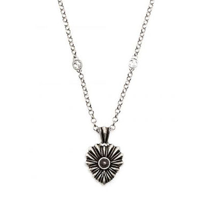 Double Gucci Interlocking Gucci Heart Necklace