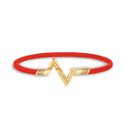 18K Louis Vuitton Volt Upside Down Play Red Bracelet