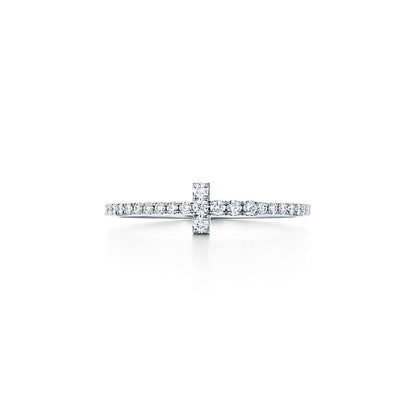 18K Tiffany Diamond Wire  Ring