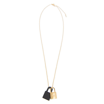 18K O'Kelly Black Pendant Hermes Necklace