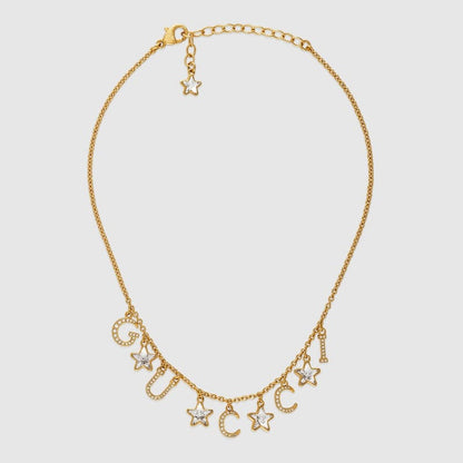 18K Double Gucci Script Necklace