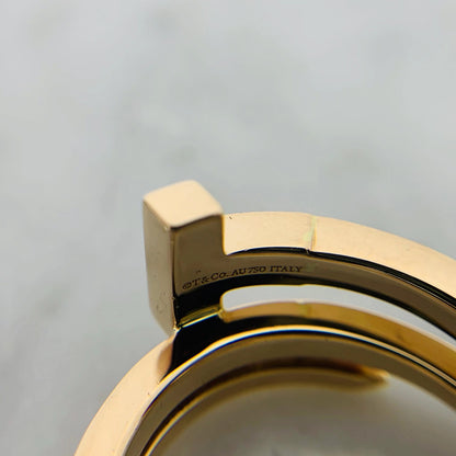 18K Tiffany Diamond Square Ring