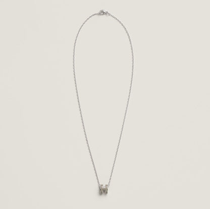 18K Mini Pop Hermes Grey Necklace