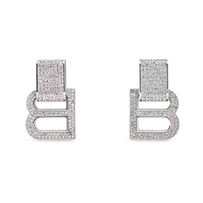 18K Balenciaga Hourglass Diamond Earrings