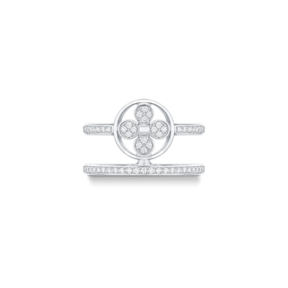 18K Louis Vuitton Idylle Blossom Two-Row Ring