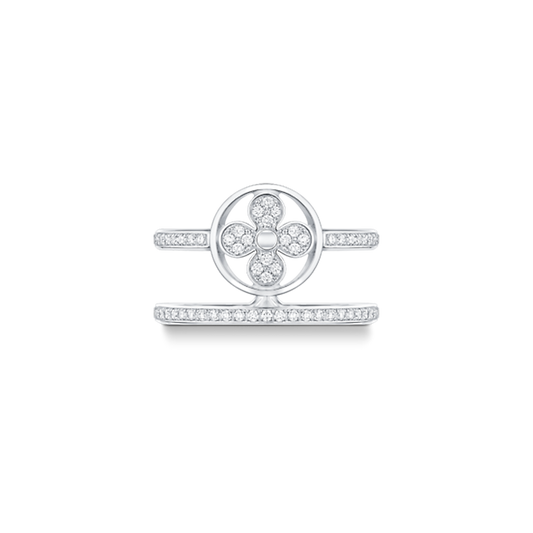 18K Louis Vuitton Idylle Blossom Two-Row Ring