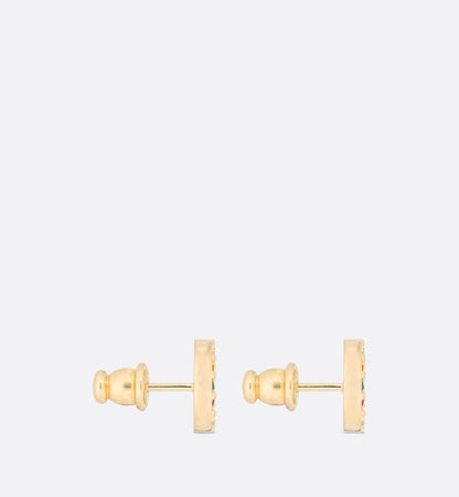 18K Petit Dior Stud Earrings