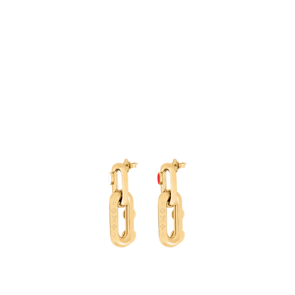 18K Louis Vuitton x YK LV Edge Painted Dots Earrings