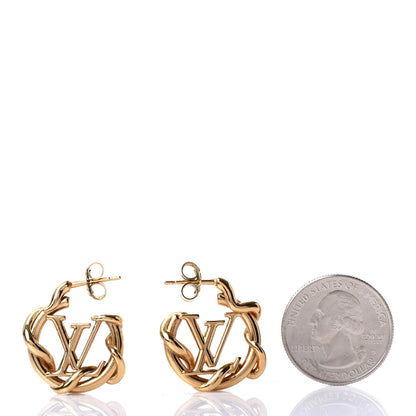 18k Louis Vuitton Garden Louise Hoop Earrings
