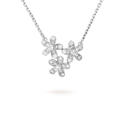 18K Three Flowers Socrate Necklace