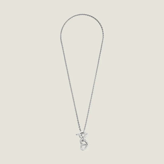 18K Cache-coeur Amulette Pendant Hermes Necklace