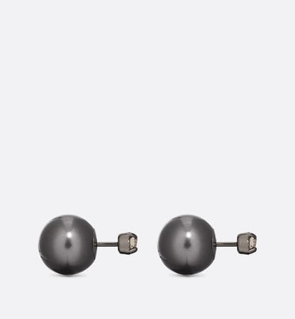 18K Dior Tribales Black Resin Pearls Earrings