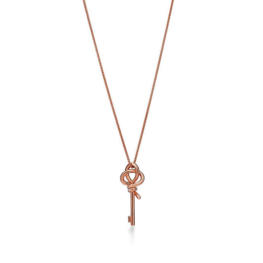 18K Tiffany Keys Woven Diamonds Medium Necklace