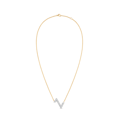 18K Louis Vuitton Volt Upside Down Pendant Necklace